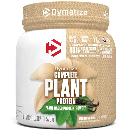 Dymatize Vegan Plant Protein Smooth Vanilla 25g Protein 4.8g BCAAs Complete Amino Acid Profile 15 Servings